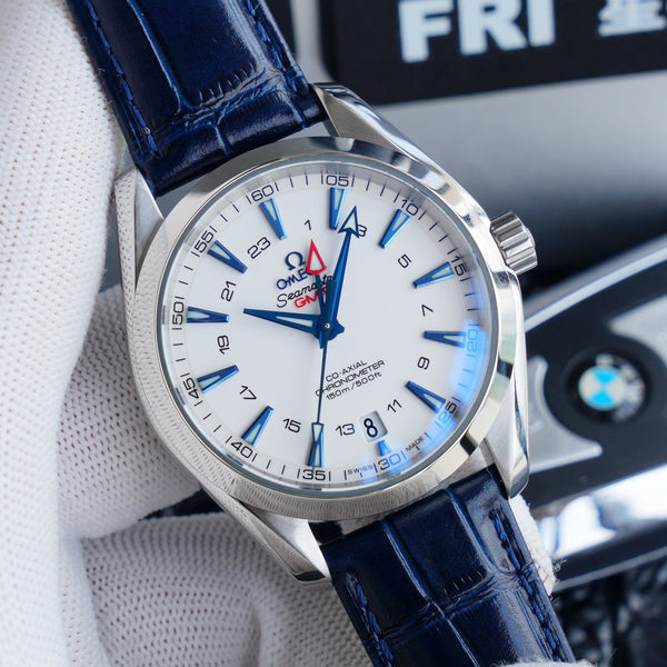 SEAMASTER AQUA TERRA 150M CO-AXIAL GMT LEATHER STRAP