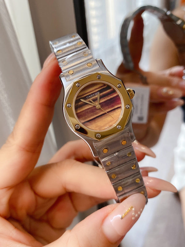 SANTOS RONDE LADY 28MM TWO-TONE QUARTZ