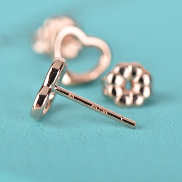 OPEN HEART STUD EARRINGS