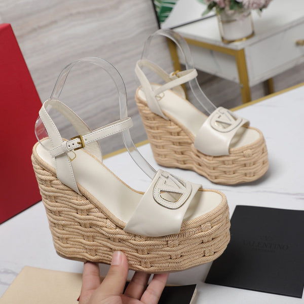 VL Flatform Sandal 15mm In Off Whide Cowhide 456395