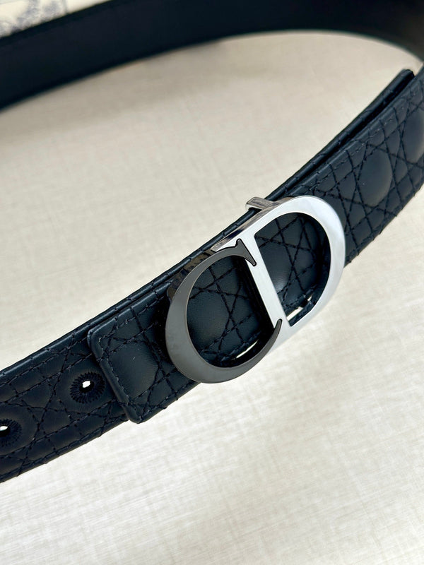 CD Belt 35mm Black Leather Buckle 593664
