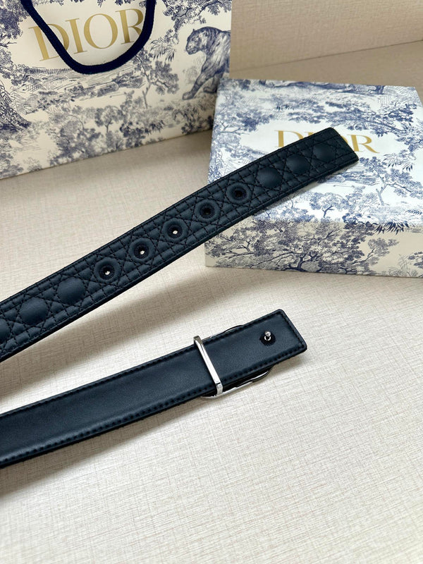 CD Belt 35mm Black Leather Buckle 593664