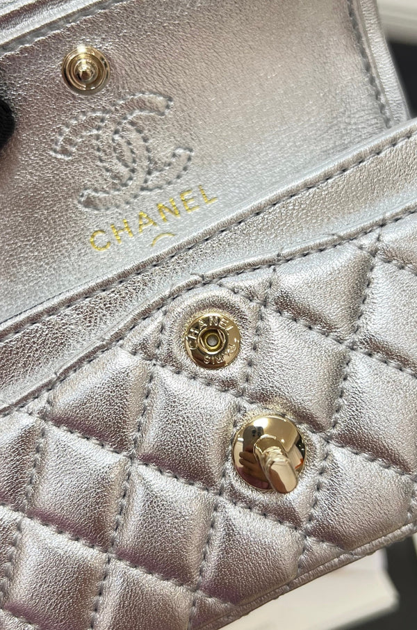 CC 25A Super Mini Bag 12.5cm Silver Lambskin