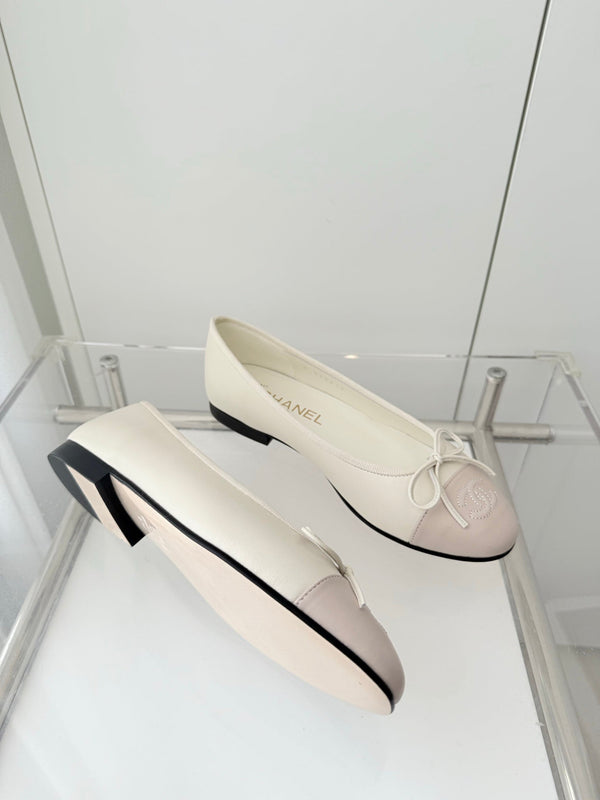 ballet flats white mix pink lambskin 566820