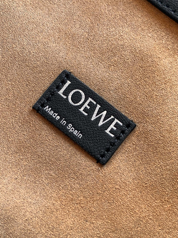 Loewe Flamenco Tote Bag 38 in Black mix White Lamskin 274216