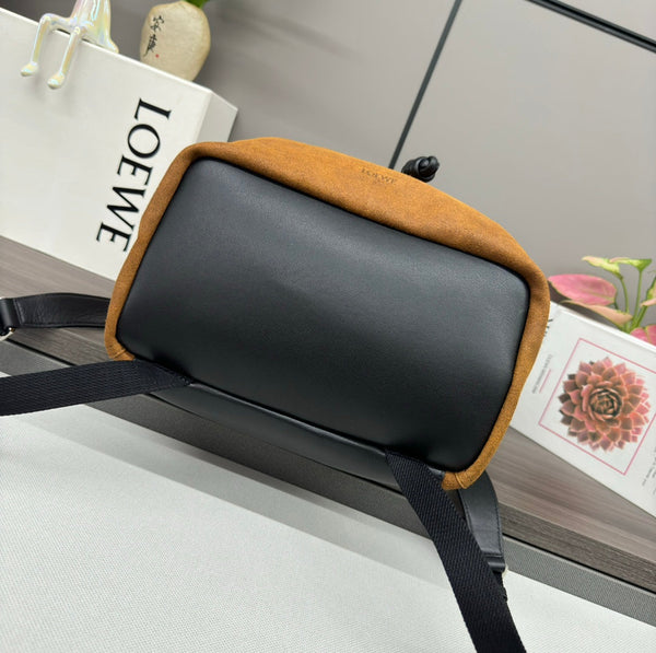 Loewe Flamenco BackPack 36 Brown Suede 274692