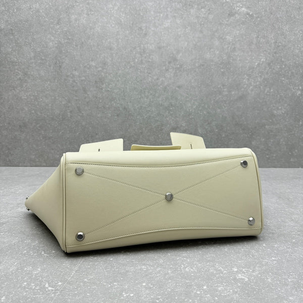 Bel Air Carry All Bag 30 in White Nappa Lambskin Silver Hardware
