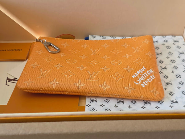 LV Pochette Accessoires Yellow PVC Fabric with Leather 275164