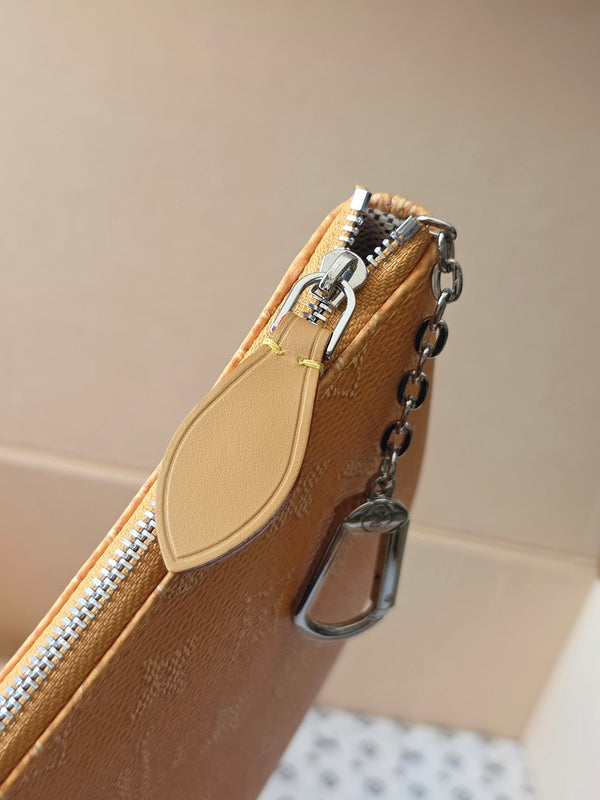 LV Pochette Accessoires Yellow PVC Fabric with Leather 275164