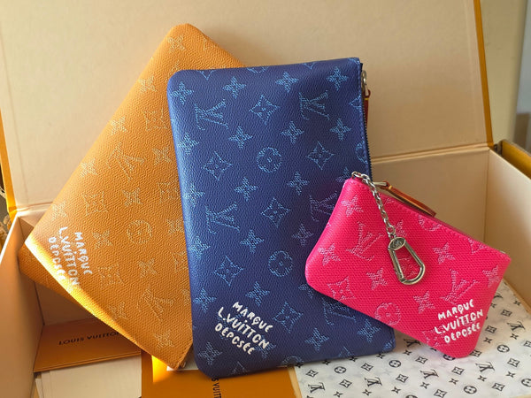 LV Pochette Accessoires Yellow PVC Fabric with Leather 275164