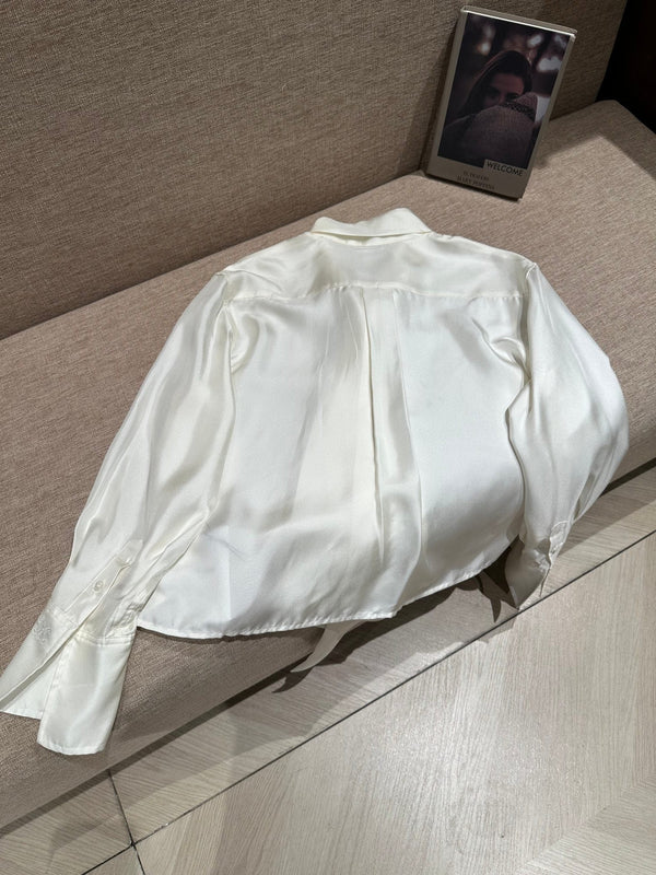 Celine's 2026 Early Spring Mulberry Silk Shirt 333004