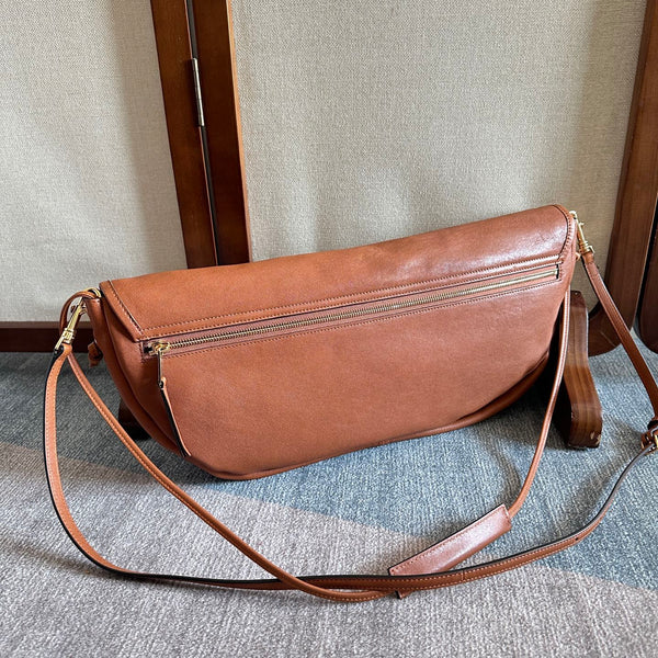 Celine Half Moon Brown Bag In Lambskin 276269