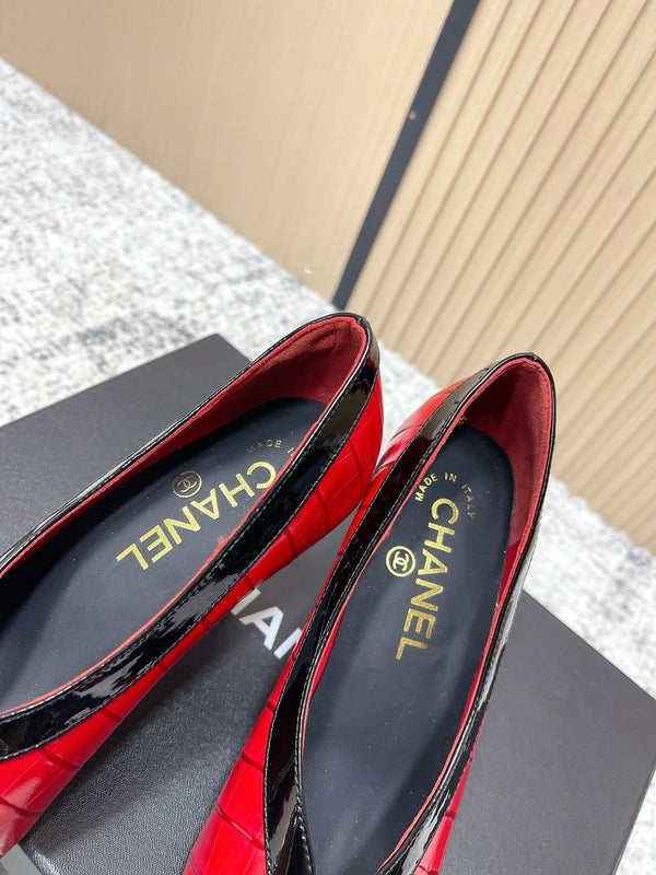 Chanel 26 Closed-Toe Slingback Red in Cowhide 591409