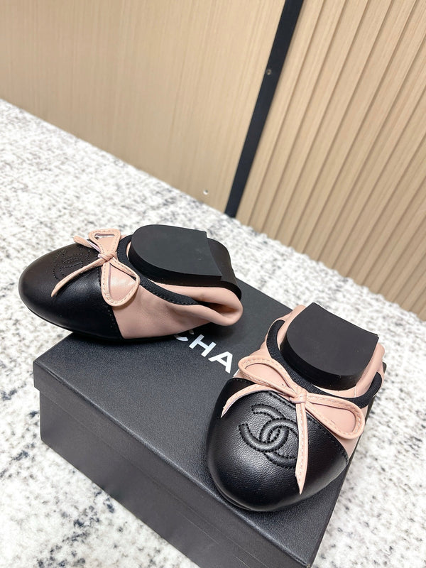 Chanel 26SS Ballet Flats Shoes Pink in Lambskin 591392