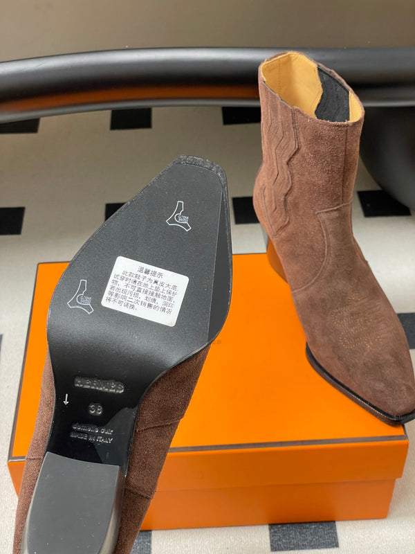 HM Lissa Chelsea Boots 70 Dark Brown in Suede 593782