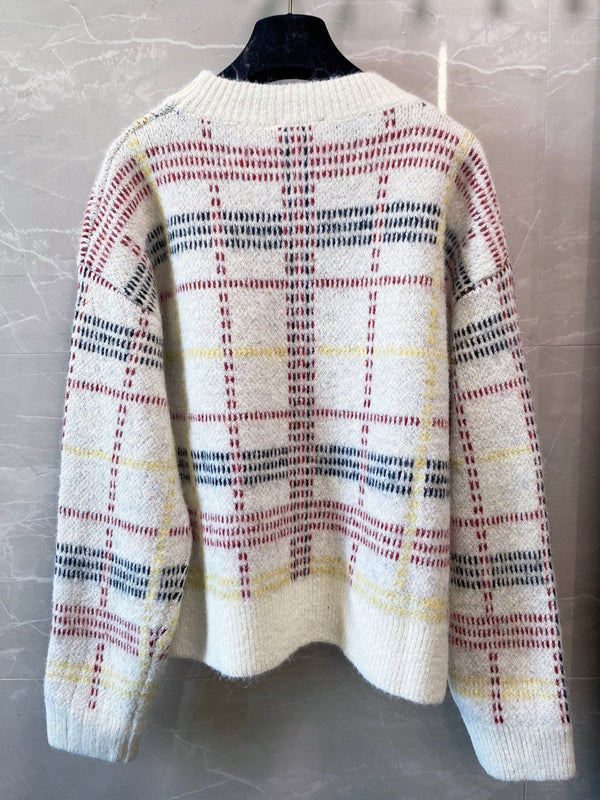 Chanel Beijing 25 Two-Tone Long-Sleeve Shirt White Colorful in Wool 99240