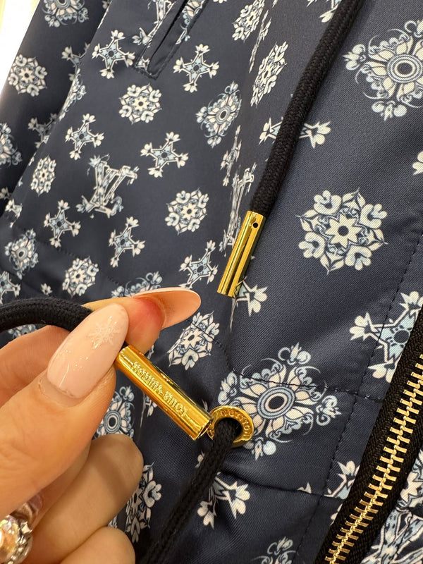LV 26 Hooded Drawstring Windbreaker Jacket