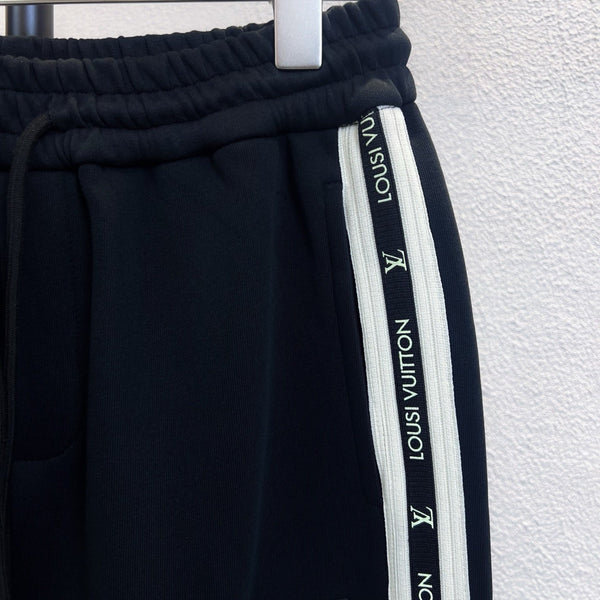 LV Straight Leg Pants with Small Logo Embroidery and Side Webbing 493365