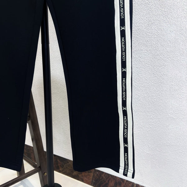 LV Straight Leg Pants with Small Logo Embroidery and Side Webbing 493365
