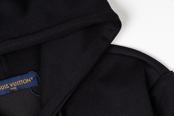 LV Alloy Logo Hooded Zip-Up Jacket 493326