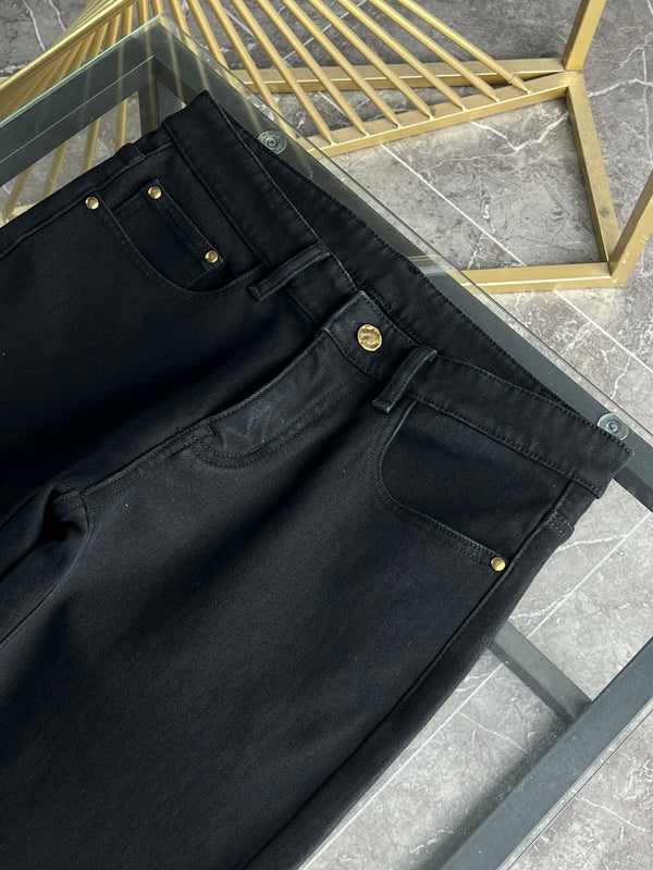 LV Fleece-lined and Thickened Jeans 492700