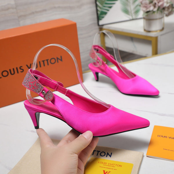 LV 26ss Legacy Slingback Pumps 55 Pink in Cowhide 600641