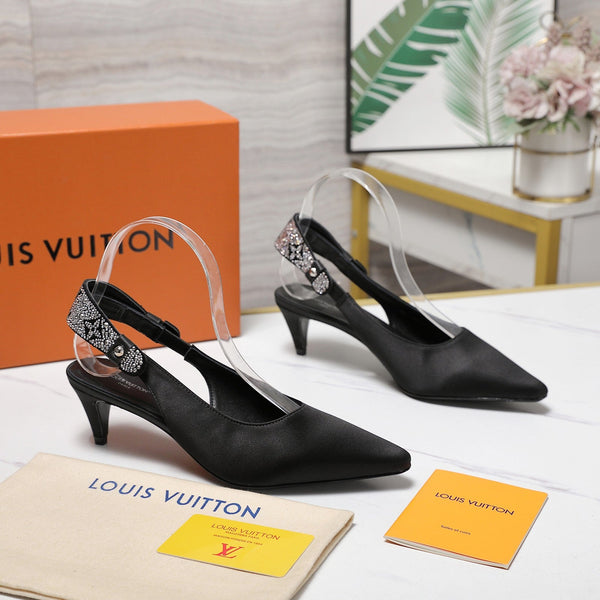 LV 26ss Legacy Slingback Pumps 55 Black in Cowhide 600643