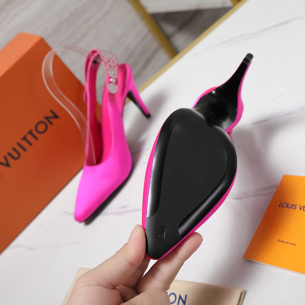 LV 26ss Legacy Slingback Pumps 95 Pink in Cowhide 600645