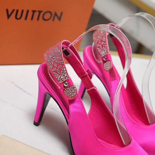 LV 26ss Legacy Slingback Pumps 95 Pink in Cowhide 600645
