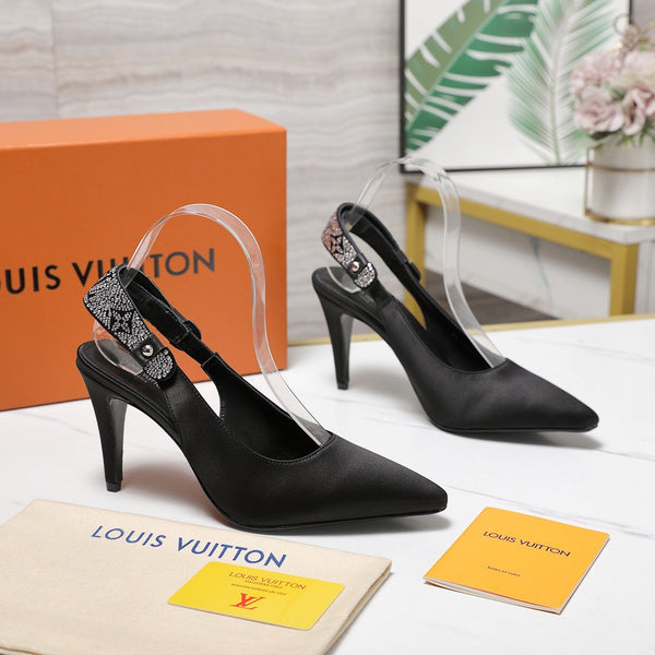 LV 26ss Legacy Slingback Pumps 95 Black in Cowhide 600647