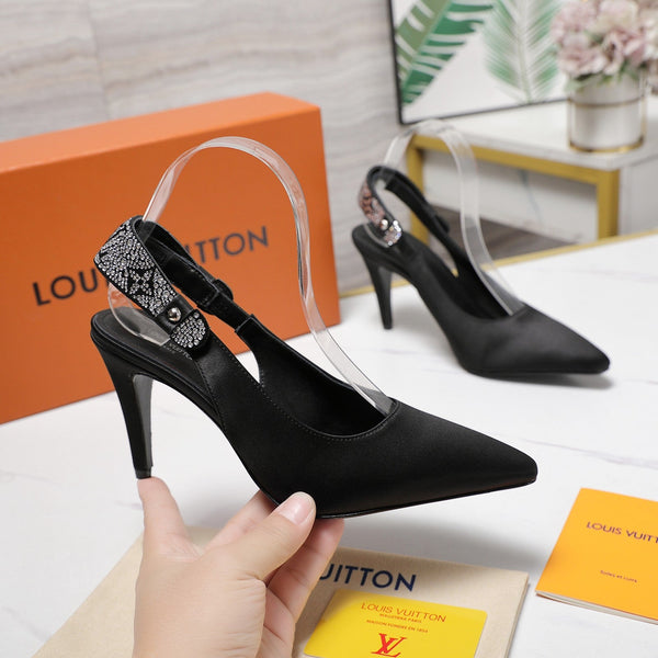 LV 26ss Legacy Slingback Pumps 95 Black in Cowhide 600647