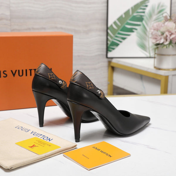 LV 26ss Legacy Pumps 95 Monogram Black in Cowhide 600653