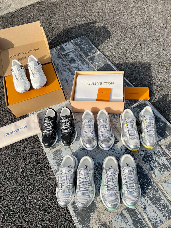 LV 26 Olympia Sneaker Yellow Silver Metallic in Fabric Mesh 600745 (Copy)
