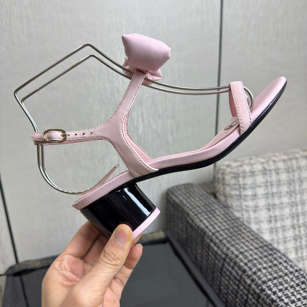 Chanel 26 Bow Heels Pink in Lambskin 602502