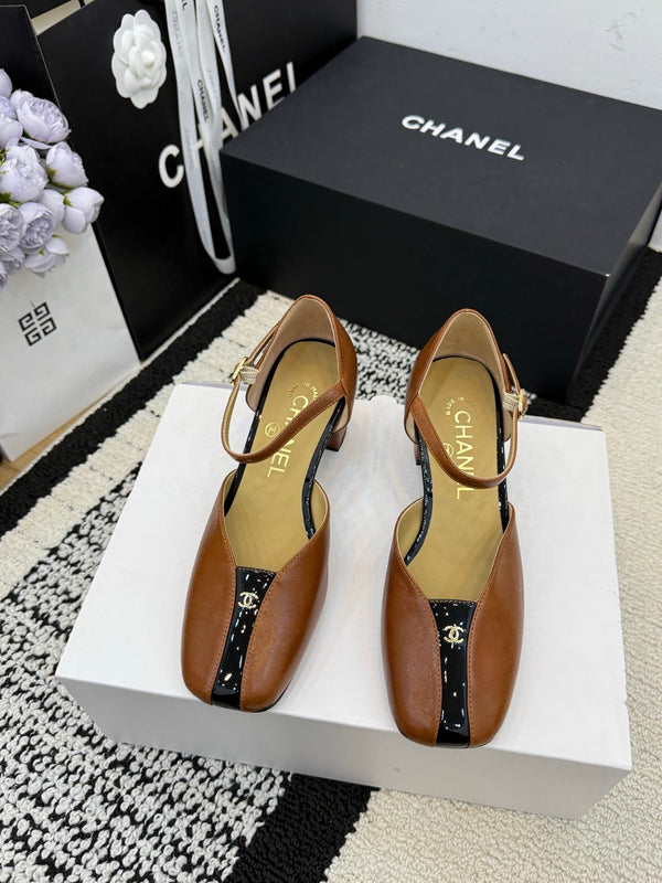 Chanel Classic Mary Janes Brown in Patent Leather 602166