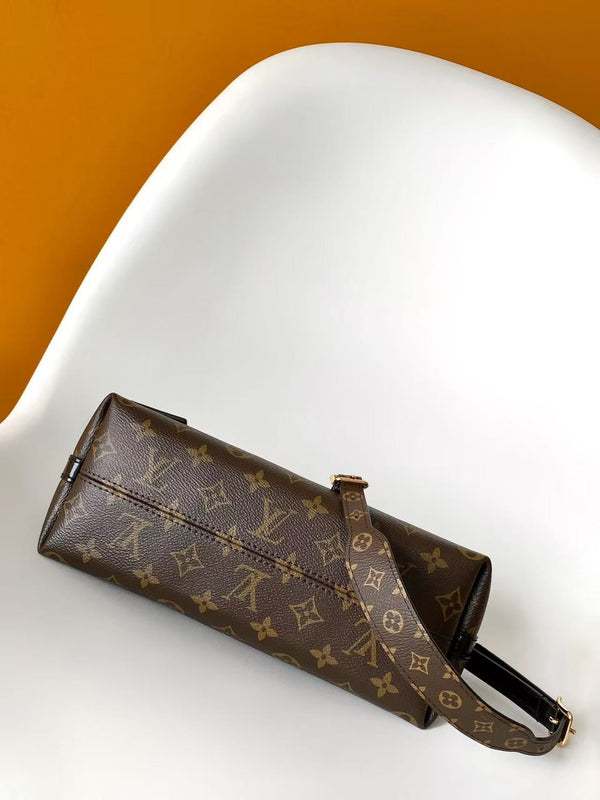 LV CarryAll BB Bag 26 Brown Monogram Canvas with Fur Trim 278094
