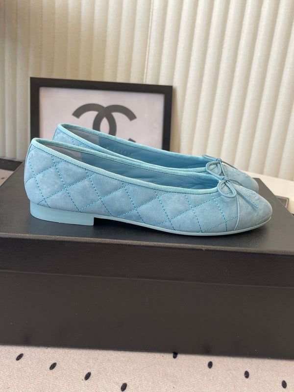 CC Ballet Flats Blue in Suede 611698