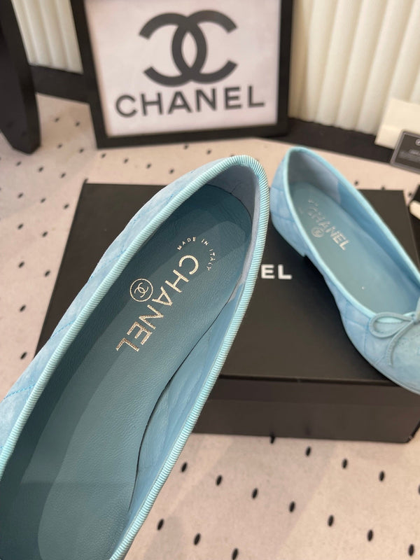 CC Ballet Flats Blue in Suede 611698