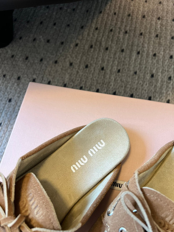 Miu Miu 26SS Mules Brown in Fluffing Fur 614562