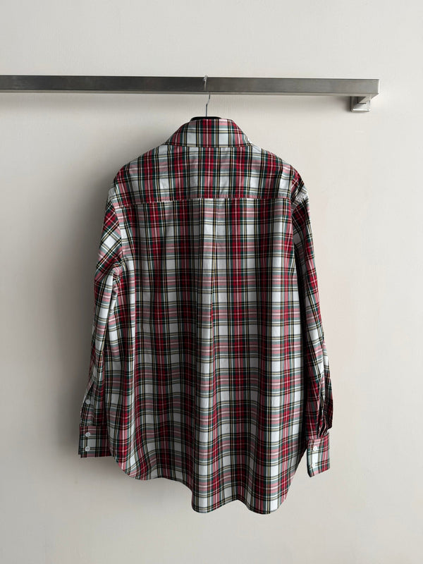 Celine 26SS Plaid Shirt Red in Cotton 872705
