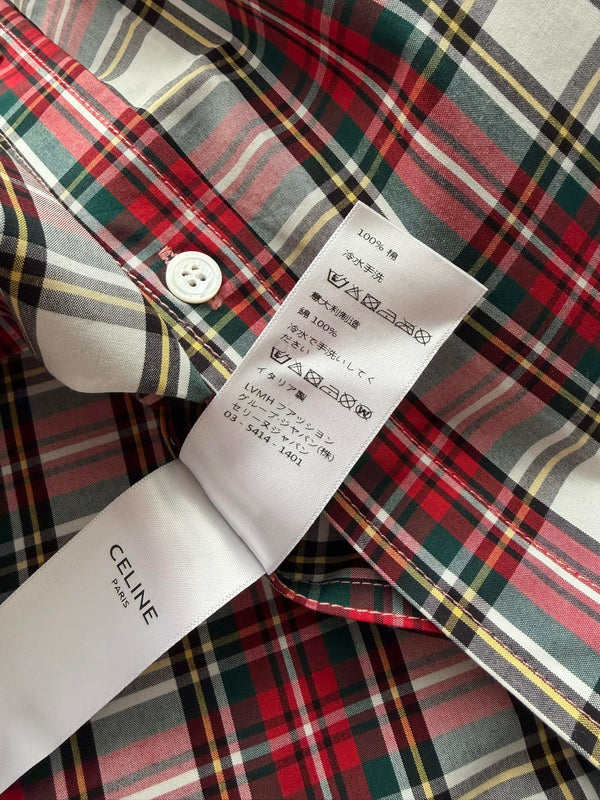 Celine 26SS Plaid Shirt Red in Cotton 872705
