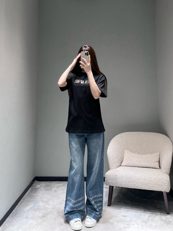 Celine 26SS Short-Sleeve T-Shirt Black in Cotton 811666