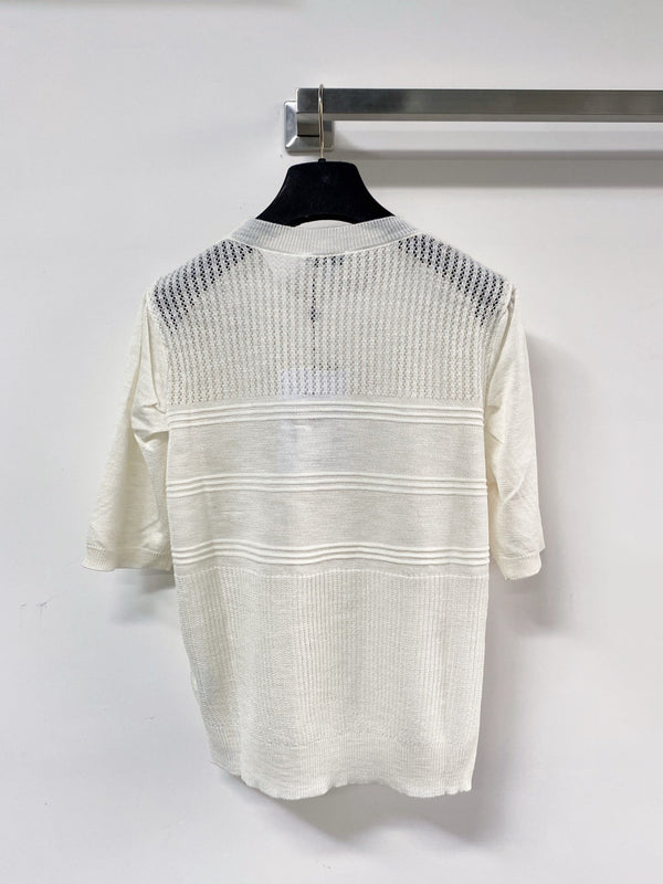 Chanel Short-Sleeve T-Shirt White in Acrylic 125436