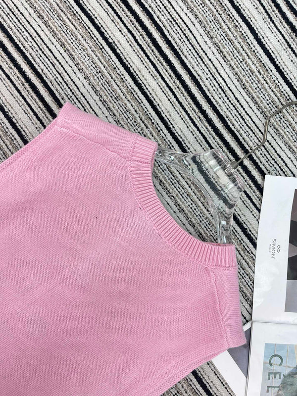 Chanel Vest Pink in Cashmere 133566