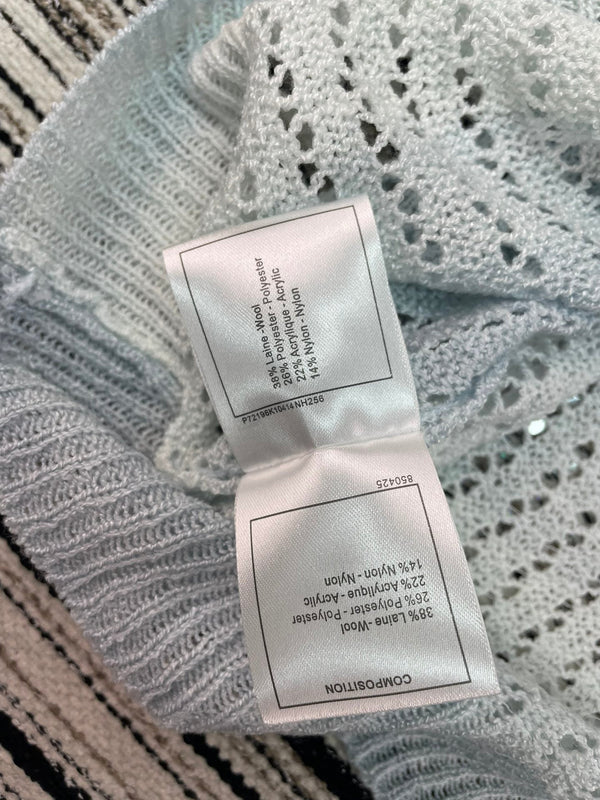 Chanel Knit Short-sleeve Blue in Wool 133528