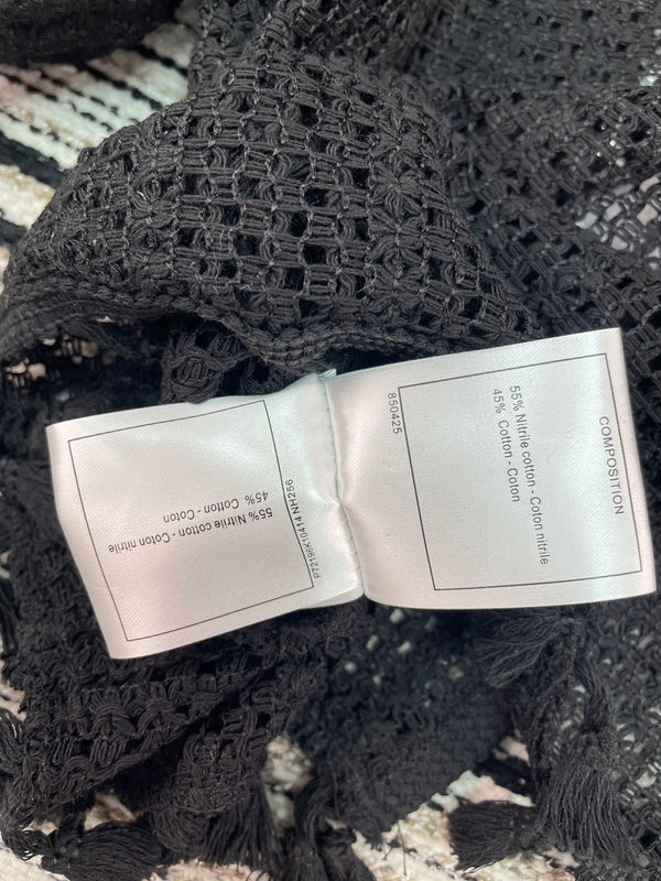 Chanel Knit Short-sleeve Top Black in Cotton 133517