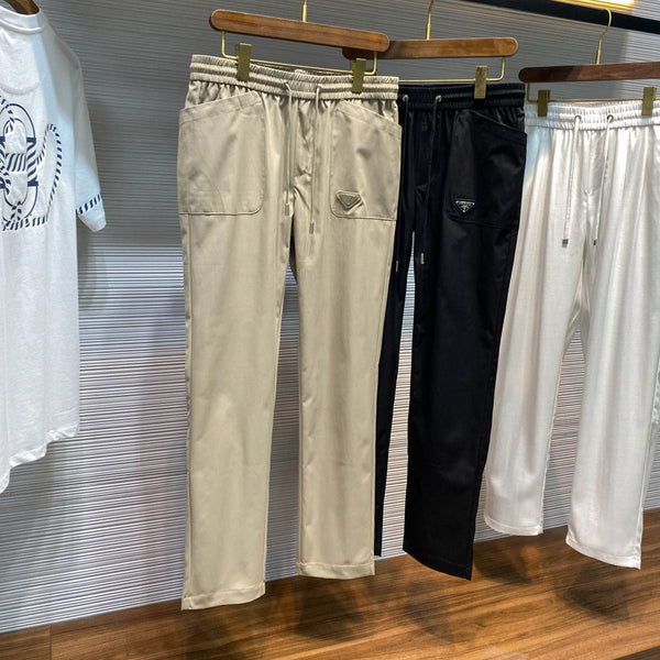 PRA26SS Drawstring Casual Pants in Cotton Twill 134819