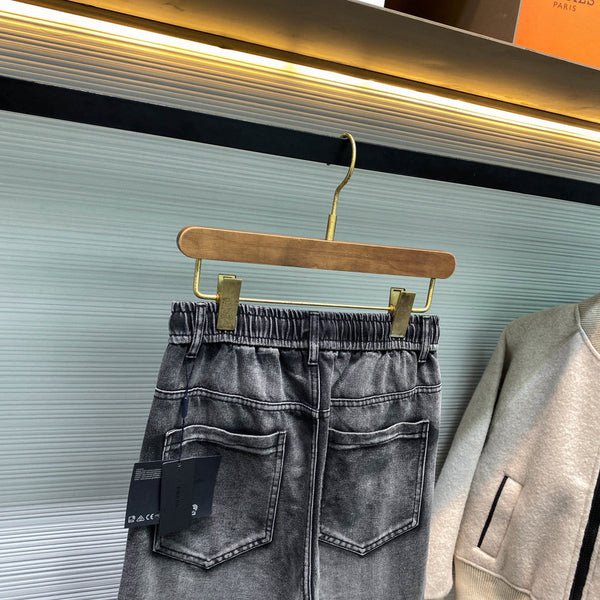 PRA26SS Gray Washed Lightweight Drawstring Jeans in Denim Cotton 963418
