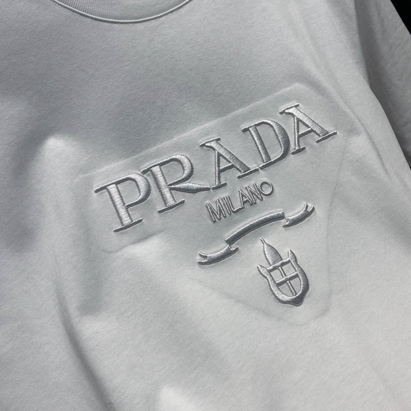 PRA26SS Basic Crew Neck Short-Sleeve T-Shirt in Knit Cotton Fabric 905162