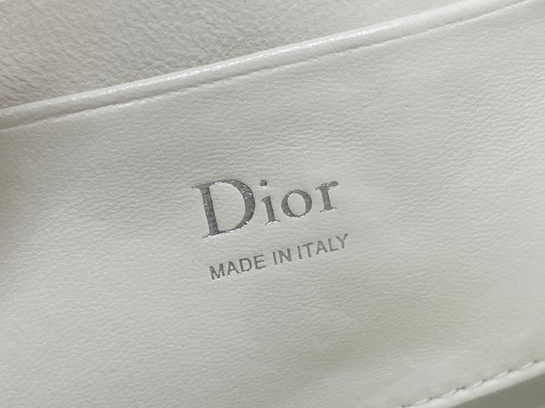 Dior 26 Bow Pouch 20cm in White Lambskin